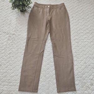 Chico's So Slimming Tan Textured Skinny Dress Pants Slacks, Chico's 00 - US 2